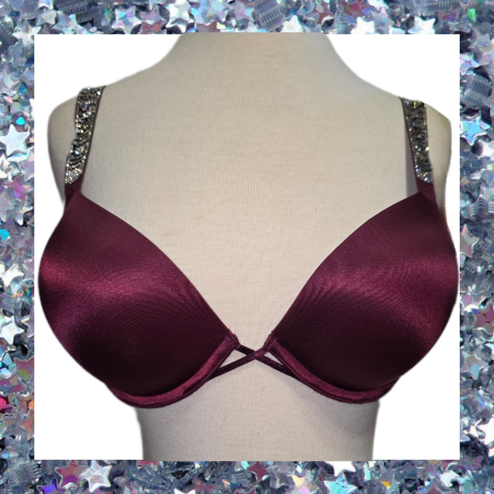 Victoria’s Secret Shine Strap Bombshell Add 2 Cup Bra - 32D Kir - Picture 2 of 9